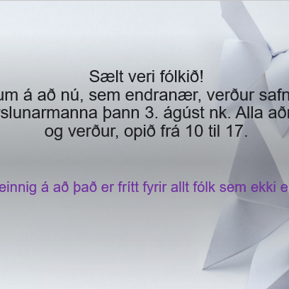 Opnunartími um verslunarmannahelgina 2020